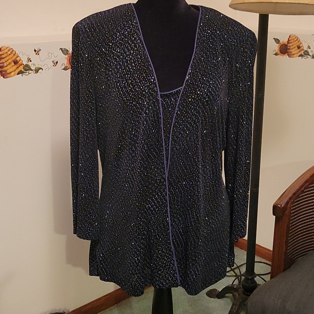 Sparkly Alex Evenings 2 pc Jacket and top